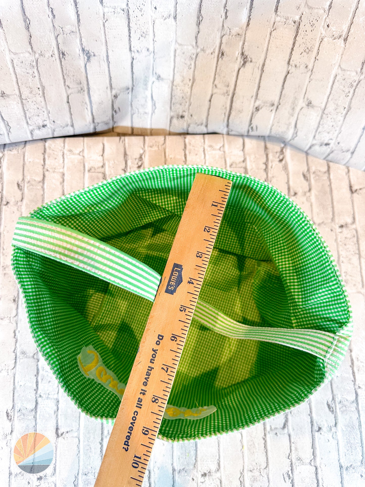 Monogrammed Gingham Easter Basket